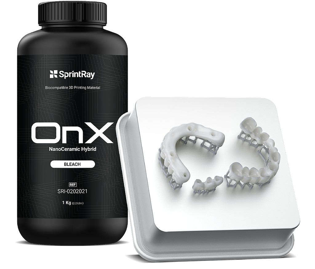 Picture of SprintRay, OnX NanoCeramic Hybrid resin, Bleach, 1 liter option for SprintRay Pro 95S product (BlueSkyBio.com)